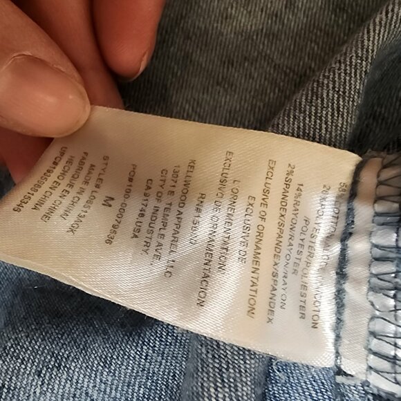 Wit & Wisdom Western Denim Trucker Jacket NWOT Blue Med - Picture 8 of 10